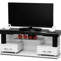 میز تلویزیون ترکیبی ام دی اف و  شیشه