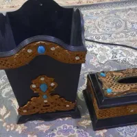 سطل زباله و جا دستمال کاغذی