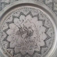 بشقاب مسی دیواری قدیمی