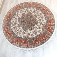 فرش ماشینی گرد 1/۵×۱/۵نو ۱۲۰۰ شانه