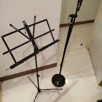 پایه میکروفن و نت به همراه کیف و میکروفن