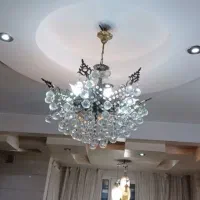 لوستر برنجی سنگین ۶ شاخه