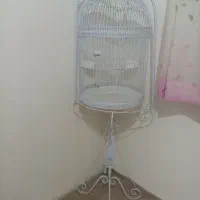 قفس پرنده نورنگ سفید