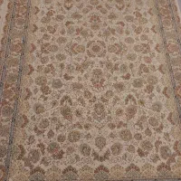 فرش مشهد۱۲۰۰شانه تراکم۳۶۰۰کرم گل برجسته در حد