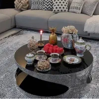 جلومبلی قطر ۹۰ شیشه مشکی استیل اصل برند بازل