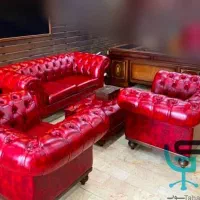 مبل چرم فوم سرد استیل پانیسون کلاسیک مدرن چوب فلز