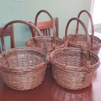 سبد چوبی حصیری