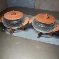 دو عدد شکلات خوری چوبی