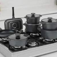 سرویس قابلمه چدن گرانیت یونیک رنگ طوسی