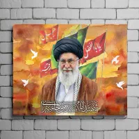 تابلو با طرح رهبر شهید