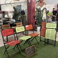 فروش تک و عمده صندلی فلزی تاشو باغی و کافه ای