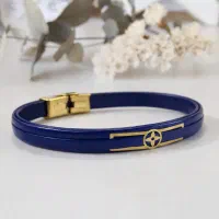 دستبند طلا و چرم