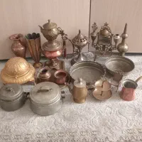 مجموعه اجناس برنجی ومسی قدیمی