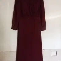 پیراهن حریر زرشکی