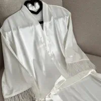 اجاره  ربدوشامبر ساتن ابریشم عروس