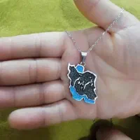 گردنبند ذوالفقار وایران ابکاری شده وتمیز