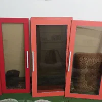 درب ام دی افی ترک کامل با لولا و شیشه