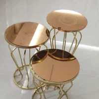 عسلی فلزی طلایی