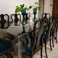 مبل و ناهار خوری ۸ نفره چپندر چوب راش پا آهویی