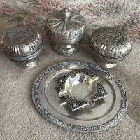 ست ظروف آنتیک نقره