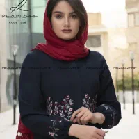 مانتو نو گلدوزی دار سایز 44