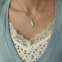 آویز نقره اسب آبی دست ساز