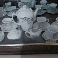 ظروف فنجان نعلبکی وقوری وقندون وشکر ریز