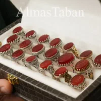 انگشتر های عقیق سرخ رکاب تمام نقره925 برای اقایان