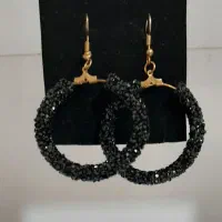 گوشواره حلقه ای مشکی