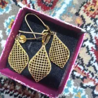 نیم ست برنجی روکش طلا