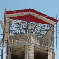 سایبان جوشکارسیار سقف‌شیرونی پلی کربنات کفپهن فریم