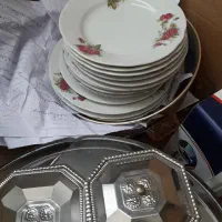سرویس پذیرای ظرف چینی سرخ قاشق ورق بزن