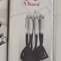 ست کفگیر ملاقه ویتارا مشکی استیل