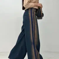 شلوار جین فول بگ زغال سنگی