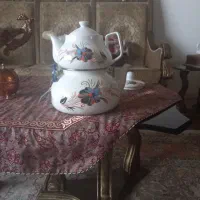 کتری قوری لعابی  گلدار  نو   نو