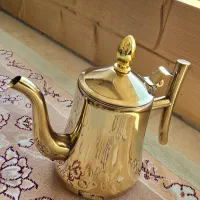 قوری استیل طلایی