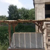 گاری کبابی ساخت چوب هایکلاس با ویترین دو طبقه