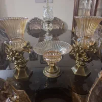 یک جفت گلدان ارتفاع ۵۰ومیوه خوری بزرگ