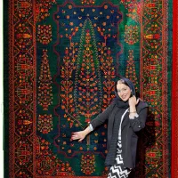 فرش ۵۶۰ عشایری سبز اکریلیک سایزبندی ۱۲و۹و۶ متری