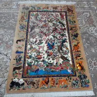 قالی تمام ابریشم ذرع و نیم