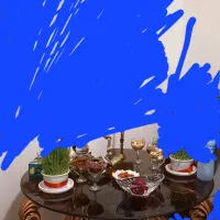 میز نهارخوری با شیشه ۱۲ میل