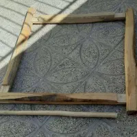 دار قالی چوبی همراه با لوازم و نقشه