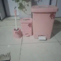 ست سطل زباله دو جداره و سرویس بهداشتی مارکه هوم کت