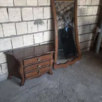 آینه کنسول بوفه چوبی در حد نو