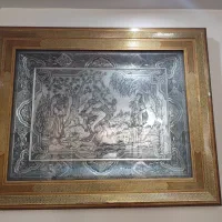 قاب خاتم سیاه قلم کار دست اصفهان بزرگ