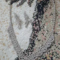 گردنبند و گوشوار نقره