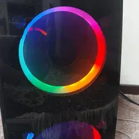 سیستم با rx580 دو مانیتور و کیبورد موس سیستم