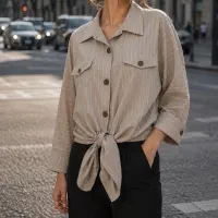 شومیز گره ای و ساده