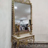 اینه کنسول و شمعدون برنز شیک