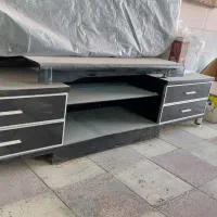 میز زیر تلویزیون شیشه ای / چوبی